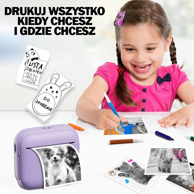Printle™ Bezatramentowa Drukarka Kieszonkowa